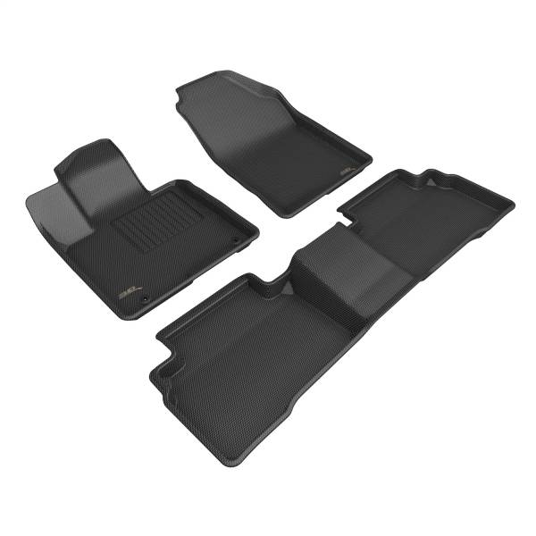 3D MAXpider - 3D MAXpider KAGU Floor Mat (BLACK) compatible with HYUNDAI TUCSON 2023-2024 - Full Set