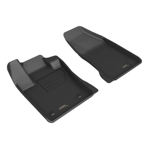 3D MAXpider - 3D MAXpider KAGU Floor Mat (BLACK) compatible with DODGE HORNET 2023-2024 - Front Row