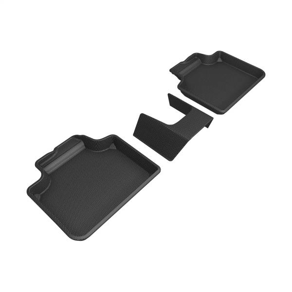 3D MAXpider - 3D MAXpider KAGU Floor Mat (BLACK) compatible with BMW X1 2023-2024 - Second Row