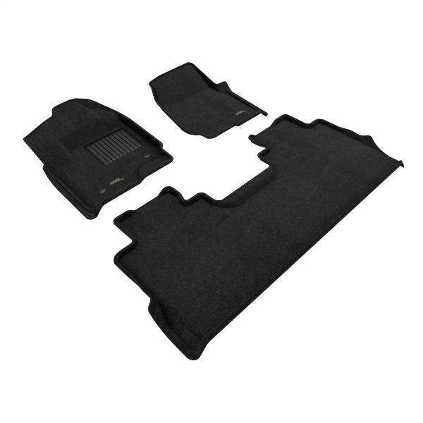 3D MAXpider - 3D MAXpider ELEGANT Floor Mat (BLACK) compatible with FORD F250 SUPERCREW 2017-2022 - Full Set