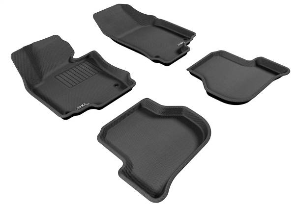 3D MAXpider - 3D MAXpider KAGU Floor Mat (BLACK) compatible with VOLKSWAGEN JETTA 2005-2010 - Full Set