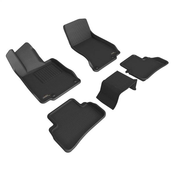 3D MAXpider - 3D MAXpider KAGU Floor Mat (BLACK) compatible with MERCEDES-BENZ C-CLASS SEDAN (W206) 2022-2024 - Full Set