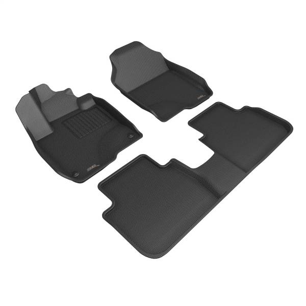 3D MAXpider - 3D MAXpider KAGU Floor Mat (BLACK) compatible with HONDA HR-V 2023-2024 - Full Set