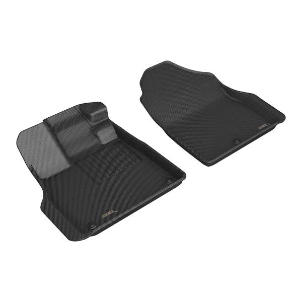 3D MAXpider - 3D MAXpider KAGU Floor Mat (BLACK) compatible with HONDA PILOT 2023-2024 - Front Row