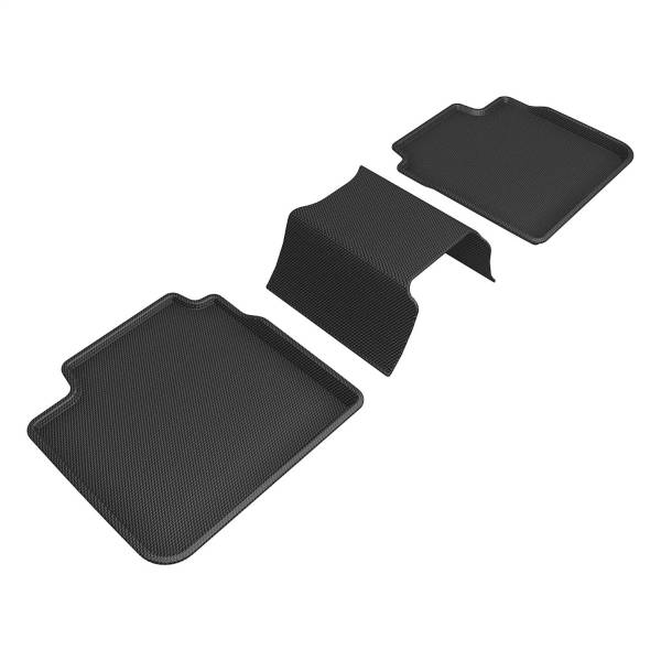 3D MAXpider - 3D MAXpider KAGU Floor Mat (BLACK) compatible with BMW 7 SERIES (G70) 2023-2024 - Second Row