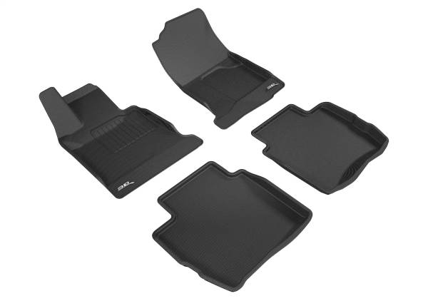 3D MAXpider - 3D MAXpider KAGU Floor Mat (BLACK) compatible with MASERATI GRAN TURISMO SPORT 2008-2019 - Full Set