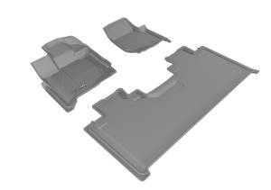 3D MAXpider - 3D MAXpider Custom-Fit Floor Mat For FORD F-150 2015-2020 SUPERCAB KAGU GRAY Complete Set (2 EYELETS, NOT FIT 4X4 M/T FLOOR SHIFTER) - Image 1