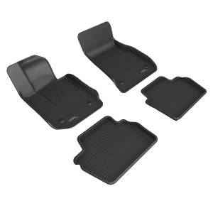 3D MAXpider - 3D MAXpider KAGU Floor Mat (BLACK) compatible with BMW 4 SERIES 2021-2024 - Full Set - Image 1