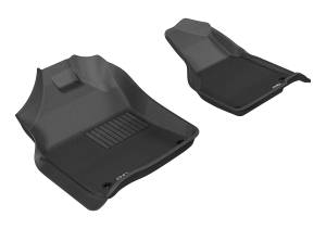 3D MAXpider - 3D MAXpider KAGU Floor Mat (BLACK) compatible with DODGE RAM 15/25/35 REG/15 QUAD 2019-2024 - Front Row - Image 1