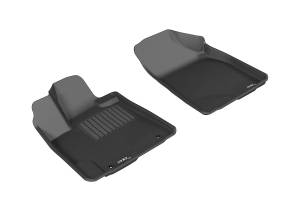 3D MAXpider - 3D MAXpider KAGU Floor Mat (BLACK) compatible with TOYOTA HIGHLANDER HYBRID 2008-2013 - Front Row - Image 1