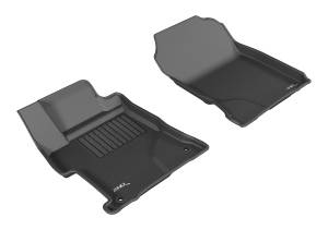 3D MAXpider - 3D MAXpider KAGU Floor Mat (BLACK) compatible with HONDA CIVIC SEDAN 2014-2015 - Front Row - Image 1