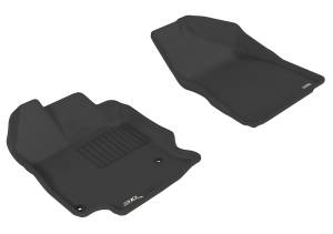 3D MAXpider - 3D MAXpider KAGU Floor Mat (BLACK) compatible with TOYOTA VENZA 2009-2011 - Front Row - Image 1