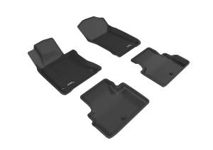 3D MAXpider - 3D MAXpider KAGU Floor Mat (BLACK) compatible with INFINITI Q60 2017-2022 - Full Set - Image 1