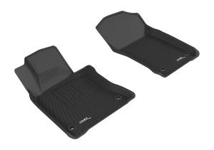 3D MAXpider - 3D MAXpider KAGU Floor Mat (BLACK) compatible with INFINITI Q60 2017-2022 - Front Row - Image 1