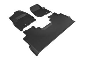 3D MAXpider - 3D MAXpider KAGU Floor Mat (BLACK) compatible with FORD F-250/350/450 SUPERCREW 2017-2022 - Full Set - Image 1