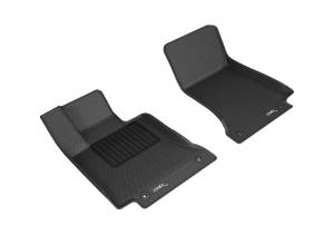 3D MAXpider - 3D MAXpider KAGU Floor Mat (BLACK) compatible with MERCEDES-BENZ C-CLASS SDN/COUPE/CONVERTIBLE 2015-2024 - Front Row - Image 1