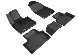 3D MAXpider - 3D MAXpider KAGU Floor Mat (BLACK) compatible with VOLVO XC60 T5/XC60 T6 2018-2024 - Full Set - Image 1
