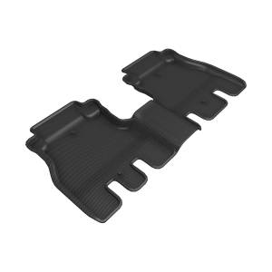 3D MAXpider - 3D MAXpider KAGU Floor Mat (BLACK) compatible with JEEP WRANGLER 4-DOOR 2018-2024 - Second Row - Image 1