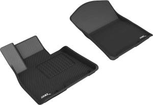 3D MAXpider - 3D MAXpider KAGU Floor Mat (BLACK) compatible with GENESIS GV80 2021-2024 - Front Row - Image 1