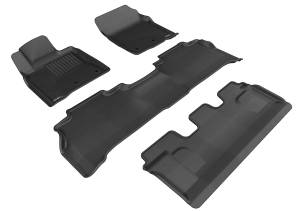 3D MAXpider - 3D MAXpider KAGU Floor Mat (BLACK) compatible with LEXUS LX570 2012-2021 - Full Set - Image 1
