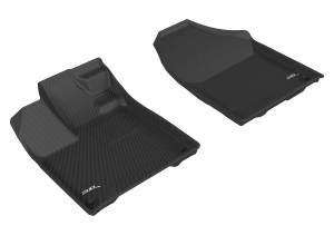 3D MAXpider - 3D MAXpider KAGU Floor Mat (BLACK) compatible with HONDA PASSPORT/PILOT 2019-2024 - Front Row - Image 1