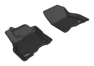 3D MAXpider - 3D MAXpider KAGU Floor Mat (BLACK) compatible with NISSAN LEAF 2013-2019 - Front Row - Image 1