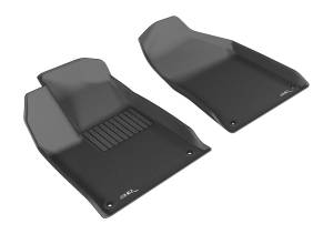 3D MAXpider - 3D MAXpider KAGU Floor Mat (BLACK) compatible with CHRYSLER 200 2015-2017 - Front Row - Image 1
