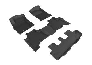 3D MAXpider - 3D MAXpider KAGU Floor Mat (BLACK) compatible with LEXUS GX460 2014-2023 - Full Set - Image 1