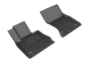 3D MAXpider - 3D MAXpider KAGU Floor Mat (BLACK) compatible with HYUNDAI/GENESIS GENESIS SEDAN AWD/G80 AWD 2015-2020 - Front Row - Image 1
