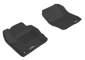 3D MAXpider - 3D MAXpider KAGU Floor Mat (BLACK) compatible with FORD FOCUS 2012-2018 - Front Row - Image 1