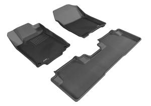 3D MAXpider - 3D MAXpider KAGU Floor Mat (BLACK) compatible with HONDA CR-V 2012-2016 - Full Set - Image 1