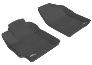3D MAXpider - 3D MAXpider KAGU Floor Mat (BLACK) compatible with TOYOTA PRIUS C 2012-2015 - Front Row - Image 1