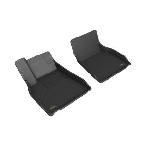 3D MAXpider - 3D MAXpider KAGU Floor Mat (BLACK) compatible with TESLA MODEL S 2021-2023 - Front Row - Image 1