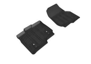 3D MAXpider - 3D MAXpider KAGU Floor Mat (BLACK) compatible with FORD F-150 SUPERCREW 2015-2023 - Hybrid Insert - Image 1