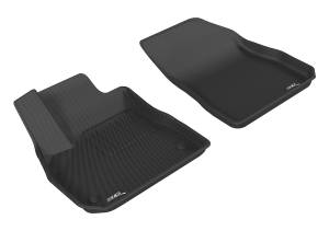 3D MAXpider - 3D MAXpider KAGU Floor Mat (BLACK) compatible with CHEVROLET MALIBU 2016-2024 - Front Row - Image 1