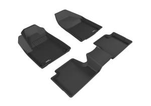 3D MAXpider - 3D MAXpider KAGU Floor Mat (BLACK) compatible with JEEP CHEROKEE 2015-2023 - Full Set - Image 1