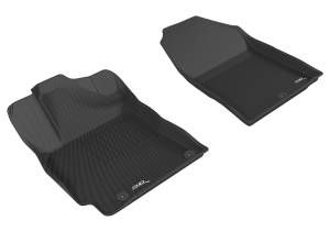 3D MAXpider - 3D MAXpider KAGU Floor Mat (BLACK) compatible with HYUNDAI ELANTRA SEDAN 2017-2020 - Front Row - Image 1