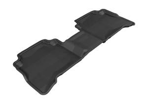 3D MAXpider - 3D MAXpider KAGU Floor Mat (BLACK) compatible with KIA SORENTO 7-SEATS 2011-2013 - Second Row - Image 1