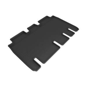 3D MAXpider - 3D MAXpider KAGU Floor Mat (BLACK) compatible with TESLA MODEL X 5-SEAT 2022-2024 - Second Row - Image 1