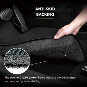 3D MAXpider - 3D MAXpider KAGU Floor Mat (BLACK) compatible with GMC SIERRA CREW CAB 2019-2024 - Full Set - Image 4