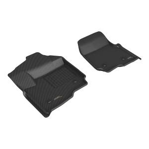 3D MAXpider - 3D MAXpider KAGU Floor Mat (BLACK) compatible with FORD F 250 SUPERCAB 2023-2024 - Front Row - Image 1
