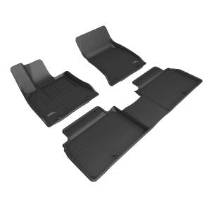 3D MAXpider - 3D MAXpider KAGU Floor Mat (BLACK) compatible with GENESIS G80 2023-2024 - Full Set - Image 1