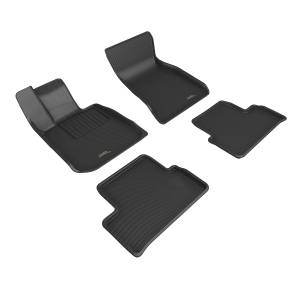 3D MAXpider - 3D MAXpider KAGU Floor Mat (BLACK) compatible with BMW i4 2022-2024 - Full Set - Image 1