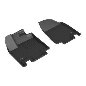 3D MAXpider - 3D MAXpider KAGU Floor Mat (BLACK) compatible with INFINITI QX60 2022-2024 - Front Row - Image 1