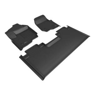 3D MAXpider - 3D MAXpider KAGU Floor Mat (BLACK) compatible with FORD F-250 2023-2024 - Full Set - Image 1