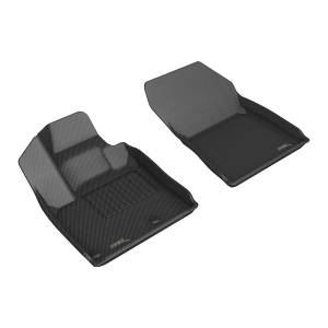 3D MAXpider - 3D MAXpider KAGU Floor Mat (BLACK) compatible with MITSUBISHI OUTLANDER 2022-2024 - Front Row - Image 1
