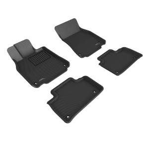 3D MAXpider - 3D MAXpider KAGU Floor Mat (BLACK) compatible with LEXUS LS460 2013-2017 - Full Set - Image 1