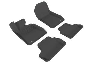 3D MAXpider - 3D MAXpider KAGU Floor Mat (BLACK) compatible with BMW 3 SERIES CONVERTIBLE (E93) RWD 2007-2013 - Full Set - Image 1