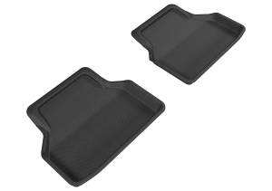3D MAXpider - 3D MAXpider KAGU Floor Mat (BLACK) compatible with BMW 5 SERIES SEDAN (E60) RWD 2004-2010 - Second Row - Image 1