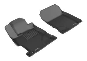 3D MAXpider - 3D MAXpider KAGU Floor Mat (BLACK) compatible with ACURA ILX 2013-2022 - Front Row - Image 1